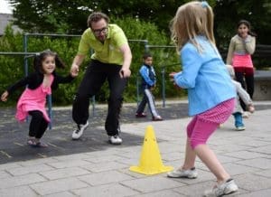 Schoolplein kinderen cirkels